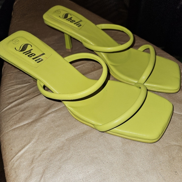 Sheln lime green slide sandals women's size 10 - Picture 4 of 6